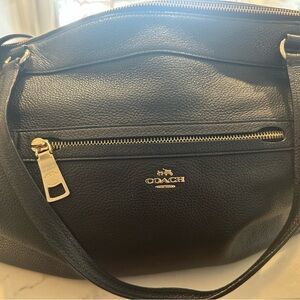 Vintage Coach Pebbled Leather Tyler Tote Large Shoulder Bag F54687- Black